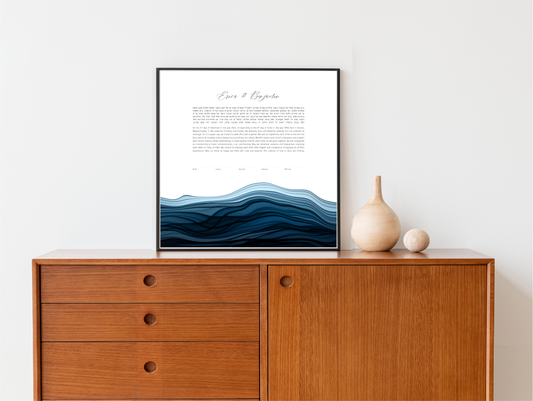 Blue Wave Ketubah