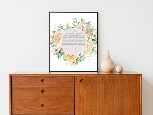 Yellow Floral Ketubah