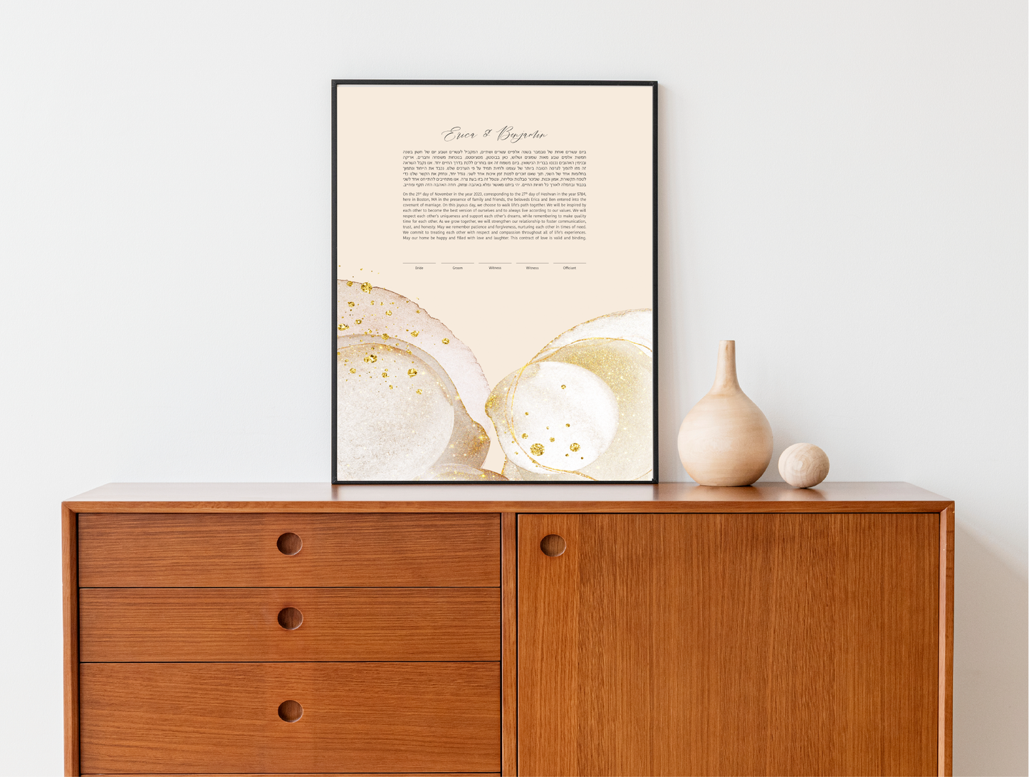 Gold Paint Ketubah