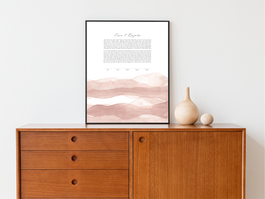 Pink Soft Wave Ketubah