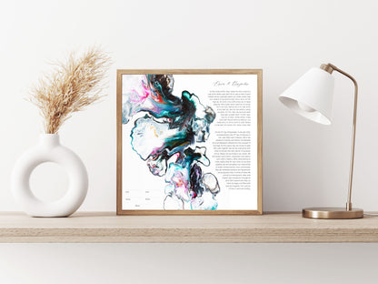 Acrylic Pour Modern Ketubah