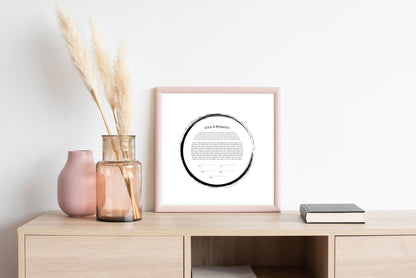Black Ring Modern Ketubah