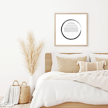 Black Ring Modern Ketubah