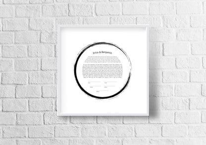 Black Ring Modern Ketubah