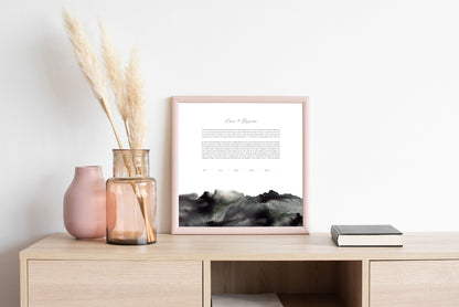 Black Watercolor Ketubah