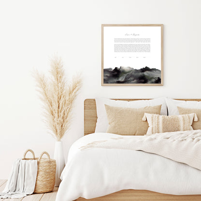 Black Watercolor Ketubah