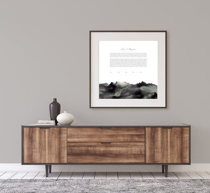 Black Watercolor Ketubah