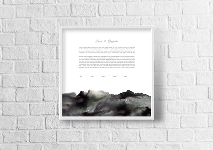 Black Watercolor Ketubah