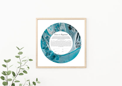 Blue Marble Ketubah