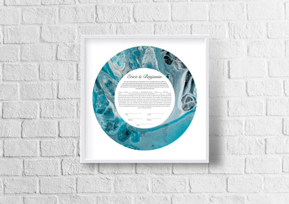 Blue Marble Ketubah