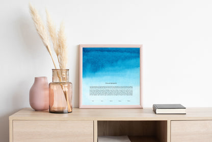 Blue Watercolor Ketubah