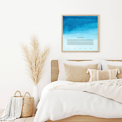 Blue Watercolor Ketubah