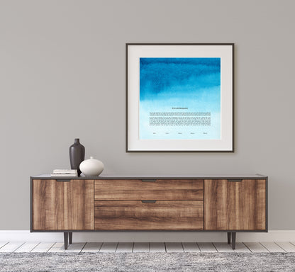 Blue Watercolor Ketubah