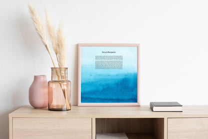 Blue Watercolor Ketubah