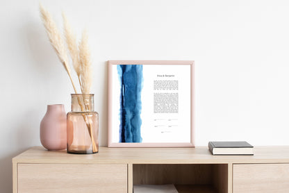 Blue Watercolor Ketubah