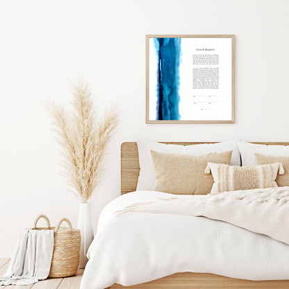 Blue Watercolor Ketubah