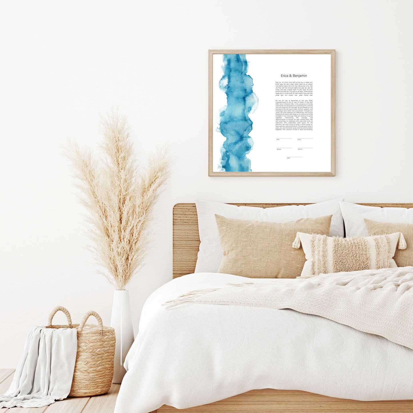Blue Watercolor Ketubah
