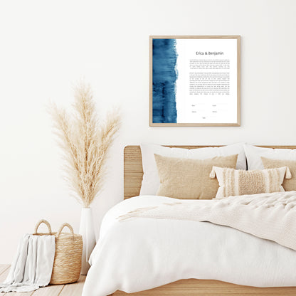 Blue Watercolor Ketubah