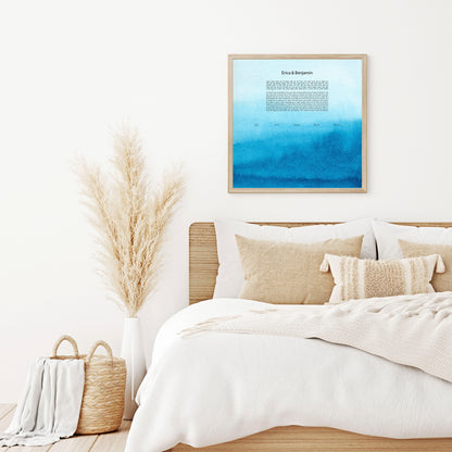 Blue Watercolor Ketubah