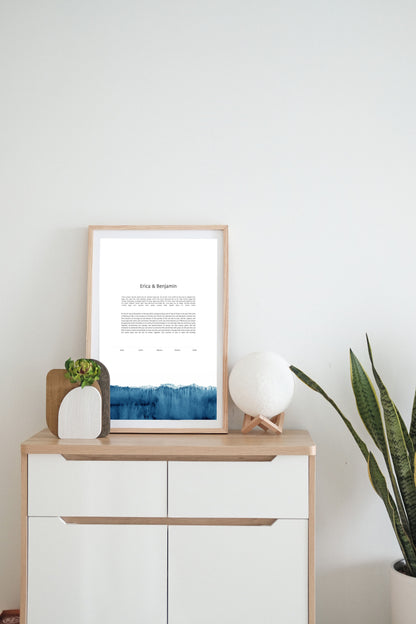 Blue Watercolor Ketubah