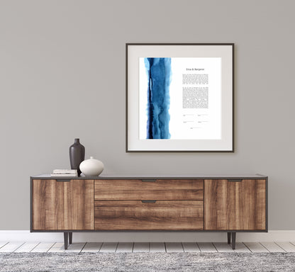 Blue Watercolor Ketubah
