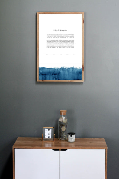 Blue Watercolor Ketubah