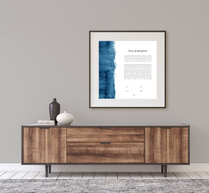 Blue Watercolor Ketubah