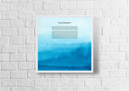 Blue Watercolor Ketubah