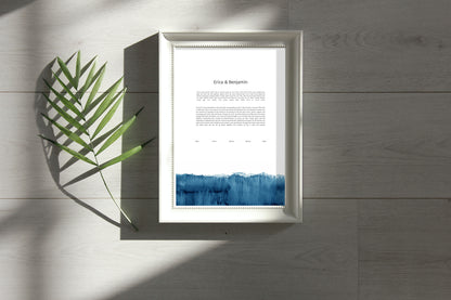 Blue Watercolor Ketubah
