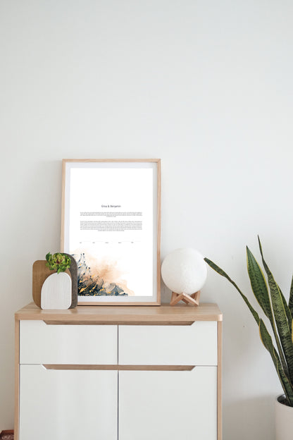 Blue and Gold Splash Ketubah