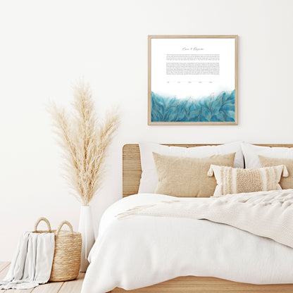 Blue and Gold Watercolor Ketubah