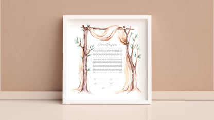 Chuppah Arch Watercolor Ketubah