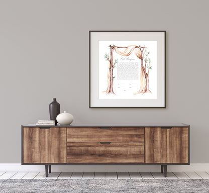 Chuppah Arch Watercolor Ketubah