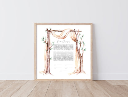 Chuppah Arch Watercolor Ketubah