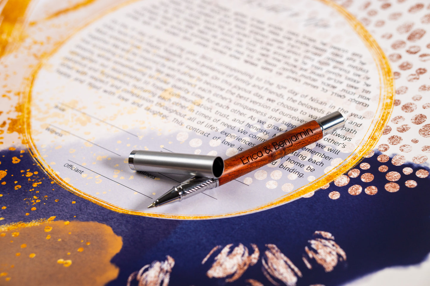 Engraved Ketubah Signing Pen