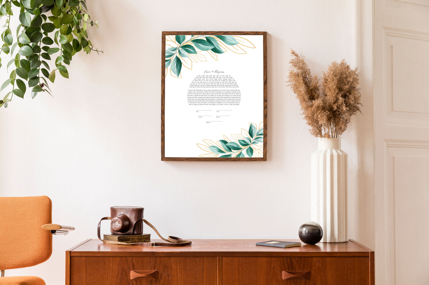 Eucalyptus and Gold Leaf Ketubah