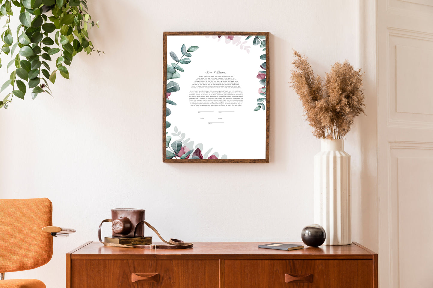 Eucalyptus and Purple Leaf Ketubah