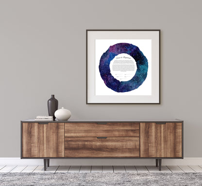 Galaxy Star Watercolor Ketubah