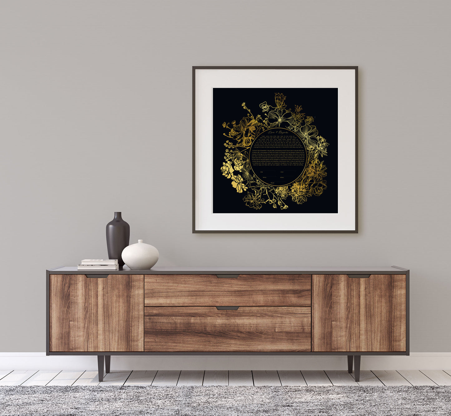 Gold Floral Ketubah