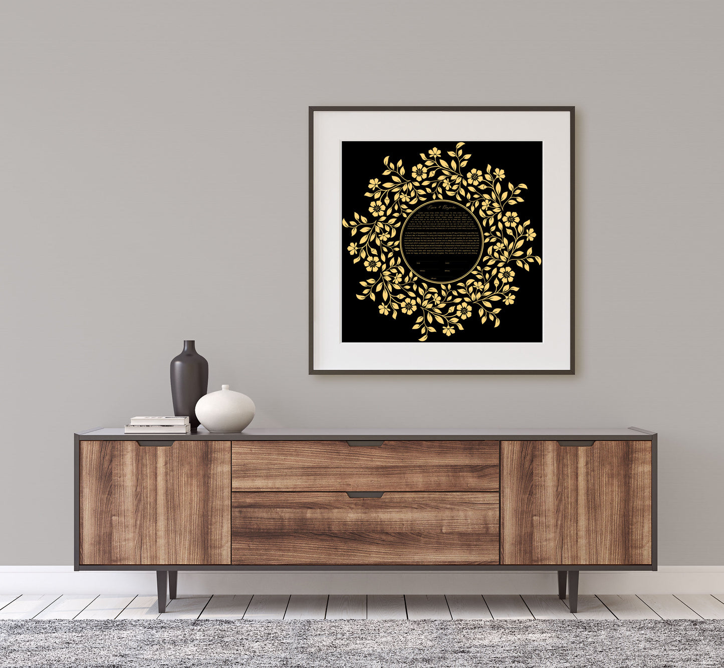 Gold Floral Ketubah