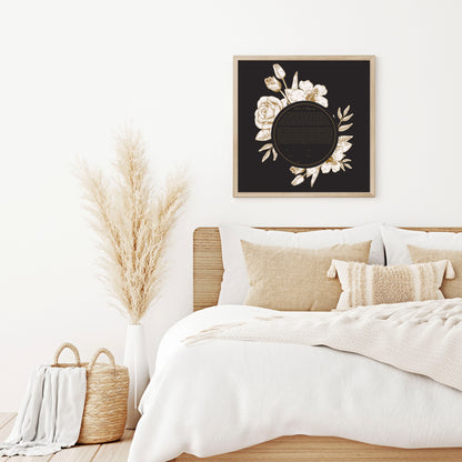 Gold Floral & Black Ketubah