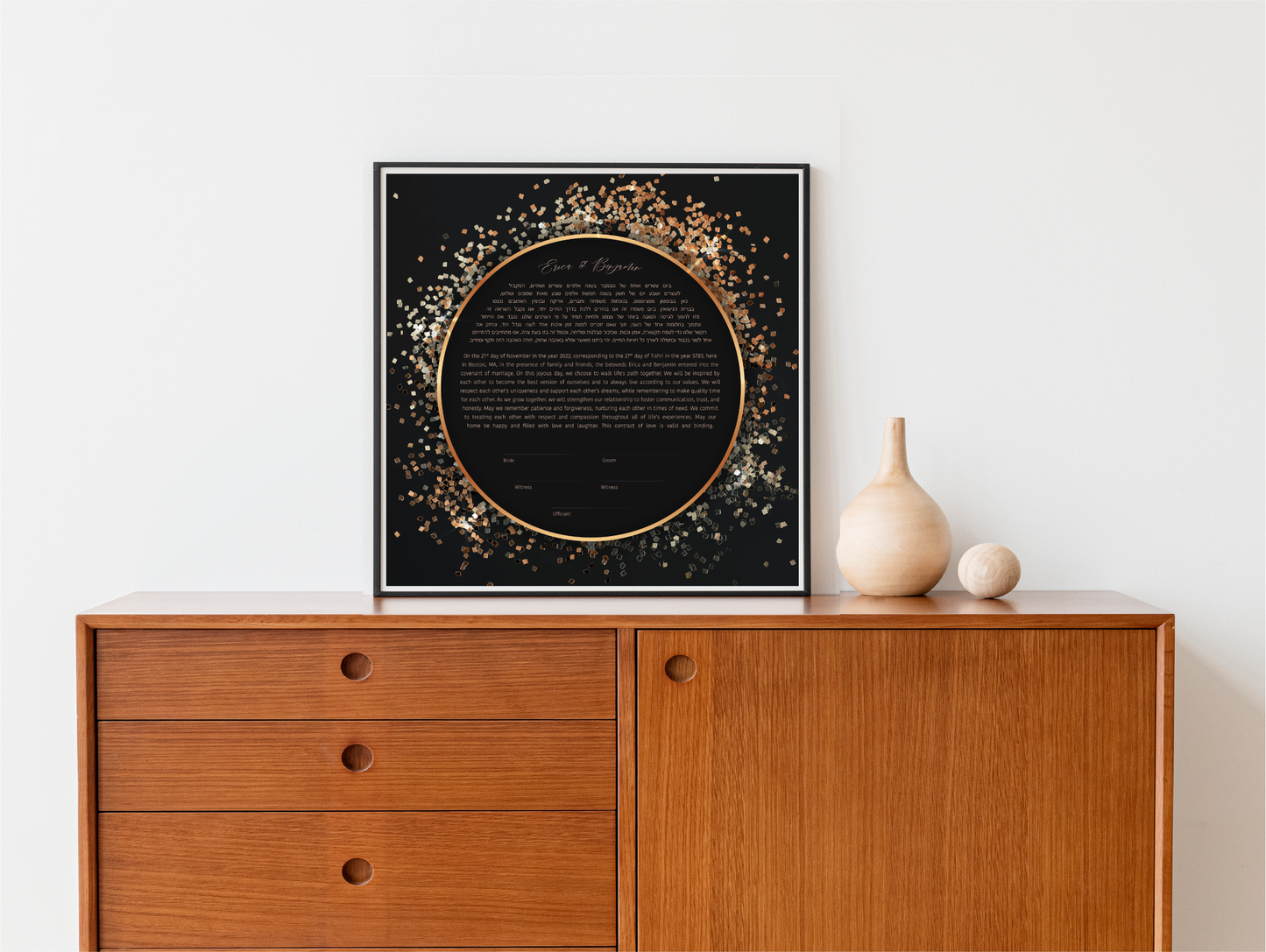 Gold Glitter Ketubah