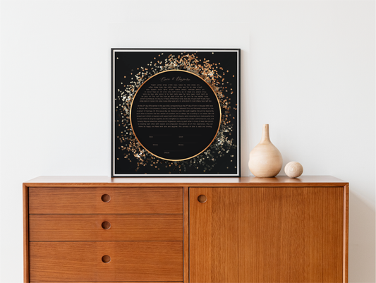 Gold Glitter Ketubah
