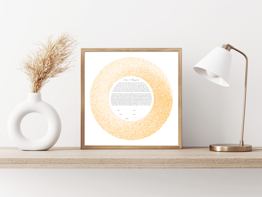 Gold Rings Modern Ketubah