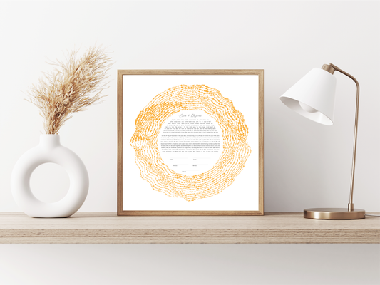 Gold Rings Modern Ketubah