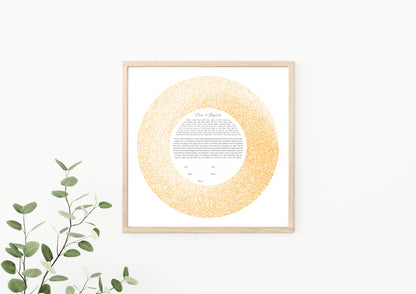 Gold Rings Modern Ketubah