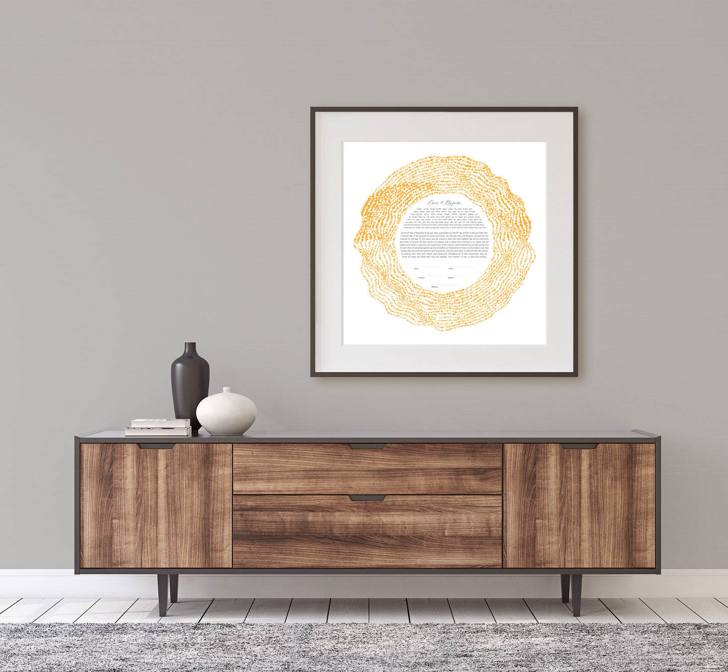 Gold Rings Modern Ketubah