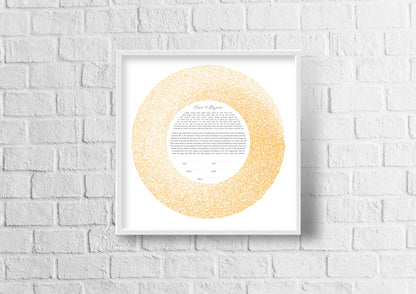 Gold Rings Modern Ketubah