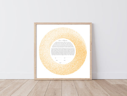 Gold Rings Modern Ketubah