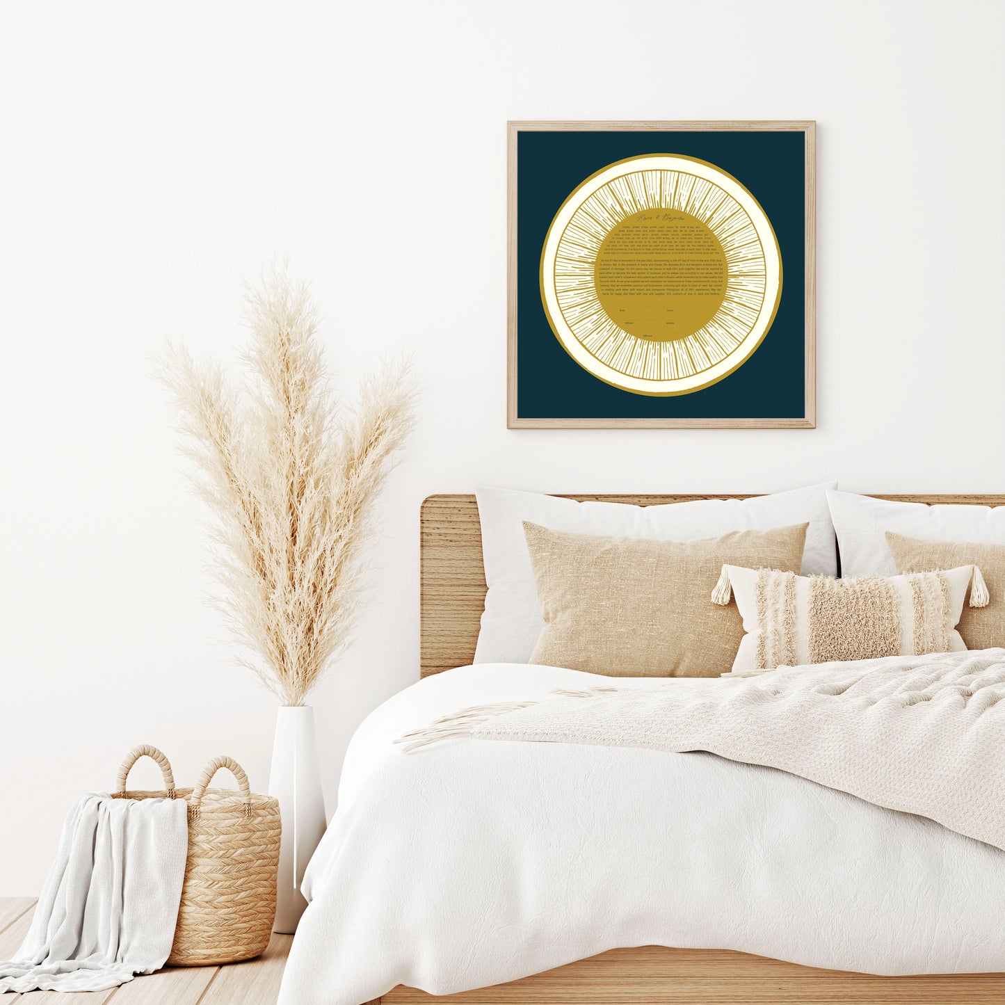 Gold & Navy Modern Ketubah